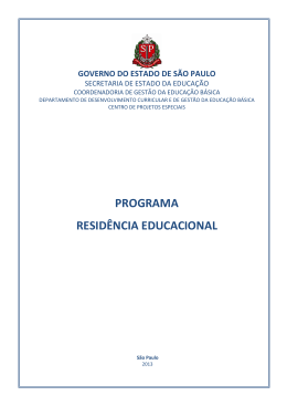 PROGRAMA RESID&Ecirc;NCIA EDUCACIONAL