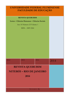 Revista Querubim Letras Ciências Humanas Ciências Sociais ano