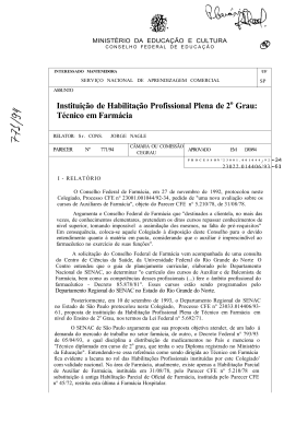 Instituição de Habilitação Profissional Plena de 2o Grau: Técnico