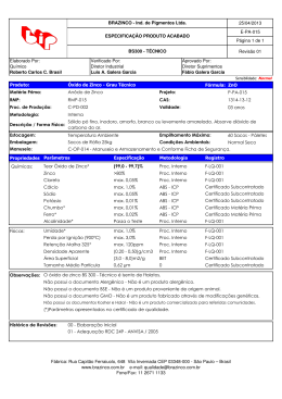 Especifica&ccedil;&atilde;o &ndash; BS300