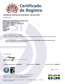BSI Certificate - Morais de Castro