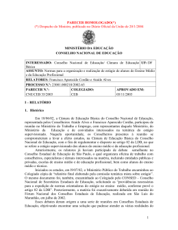 ESTAGIO SUPERVISIONADO - Minist&eacute;rio da Educa&ccedil;&atilde;o