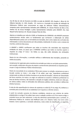 Clique aqui e confira a íntegra da Ata do processo de escolha dos