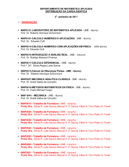 DEPARTAMENTO DE MATEM&Aacute;TICA APLICADA - IME-USP
