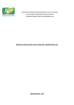 projeto pedag&oacute;gico do curso de administra&ccedil;&atilde;o diamantino &ndash; mt