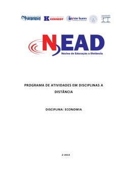 Programa de Atividades - Economia