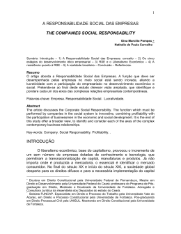 a responsabilidade social das empresas the companies social