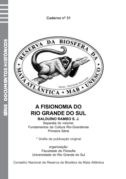 a fisionomia do rio grande do sul