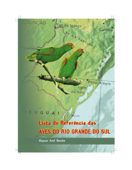 A Lista de Refer&ecirc;ncia das Aves do RS