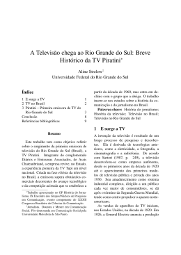 A Televis&atilde;o chega ao Rio Grande do Sul: Breve Hist&oacute;rico