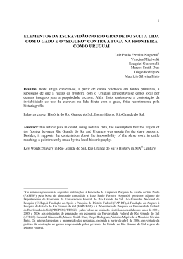 ELEMENTOS DA ESCRAVID&Atilde;O NO RIO GRANDE DO SUL