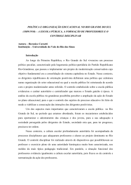 política e organização educacional no rio grande do sul