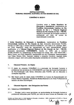 Convênio - Tribunal Regional Eleitoral do Rio Grande do Sul