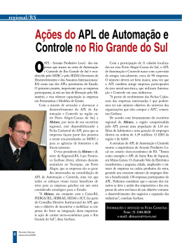 Ações do APL de Automação e Controle no Rio Grande do Sul
