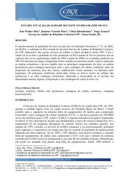 1 ESTADO ATUAL DA QUALIDADE DO LEITE NO RIO