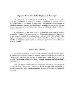 Lei Org&acirc;nica Municipal - Prefeitura Municipal de Santa Maria