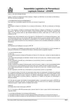 Lei N° 12196 da Legislação Inferior de Pernambuco