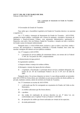 Lei nº 2301/2010 - Assembleia Legislativa do Estado do Tocantins