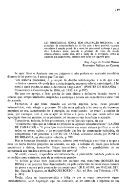 Lei processual penal tem aplicacao imediata