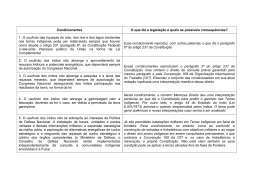 veja aqui a lista das condicionantes e o que diz a lei sobre elas
