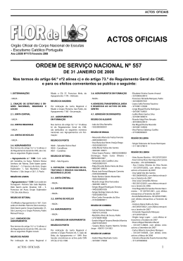 ACTOS OFICIAIS - Corpo Nacional de Escutas