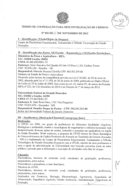 VFGD-TC.002-2012 - Ministério da Pesca e Aquicultura