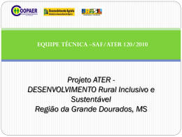 Projeto ater- DESENVOLVIMENTO Rural Inclusivo e