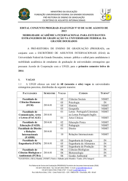 edital conjunto prograd&ndash;esai/ufgd n&ordm; 03 de 16 de agosto de 2013