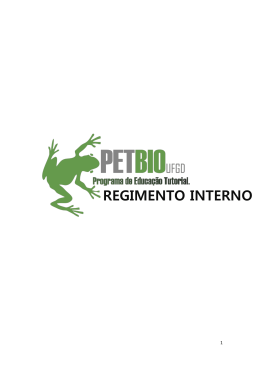 REGIMENTO INTERNO DO PET