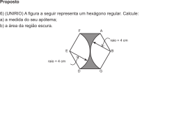 (UNIRIO) A figura a seguir representa um hexágono regular. Calcule