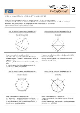 DIVIS&Atilde;O DA CIRCUNFER&Ecirc;NCIA EM PARTES IGUAIS