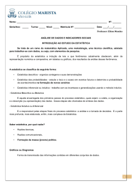 Introdução ao estudo da estatísticas