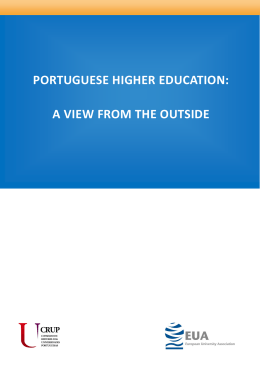 PORTUGUESE HIGHER EDUCATION: A VIEW FROM THE OUTSIDE