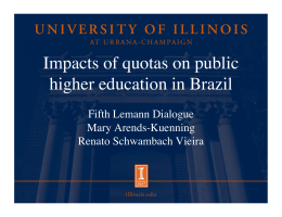 Impacts of quotas on public higher education in Brazil