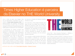 Times Higher Education é parceira da Elsevier no THE World