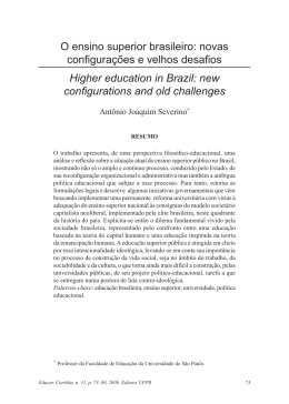 O ensino superior brasileiro: novas configurações e velhos