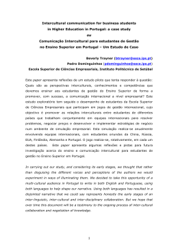 a case study ou Comunica&ccedil;&atilde;o Intercultural p