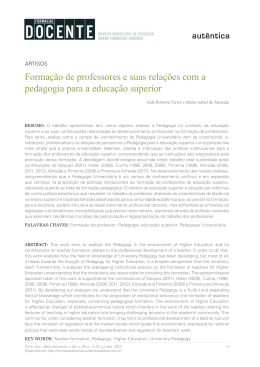- Forma&ccedil;&atilde;o Docente