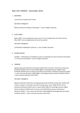 GSU-LIST UPDATE - December 2013
