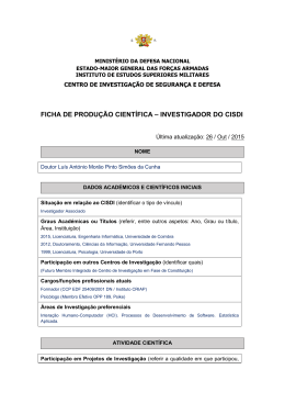 Produ&ccedil;&atilde;o Cientifica - Instituto de Estudos Superiores Militares