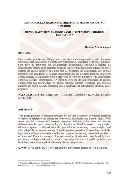 Democracia, cidadania e direitos humanos no ensino