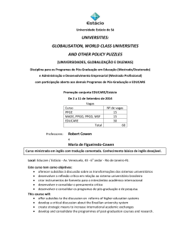 universities: globalisation, world class