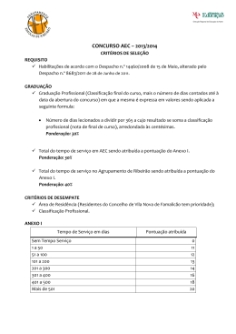 concurso aec – 2013/2014 - Agrupamento de Escolas de Ribeirão
