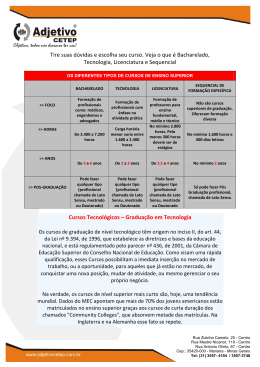 Saiba mais sobre Gradua&ccedil;&atilde;o Tecnol&oacute;gica