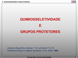 QUIMIOSSELETIVIDADE E GRUPOS PROTETORES