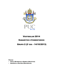 GRUPO 2 (2&ordm; DIA &ndash; 14/10/2013) - PUC-Rio