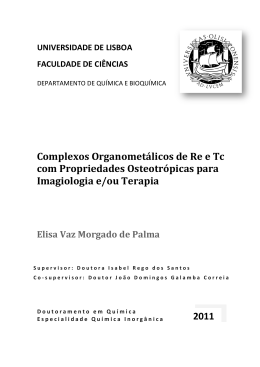 s Organomet&aacute;licos de Re riedades Osteotr&oacute;picas p gia e/ou Terapia