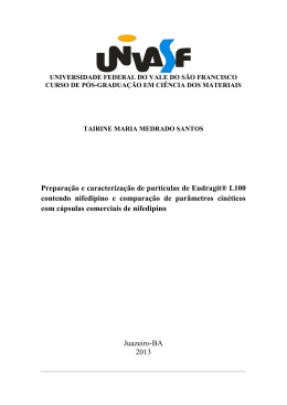 Preparação e caracterização de partículas de Eudragit® L100