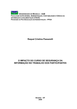 Raquel Cristina Passarelli O IMPACTO DO CURSO DE