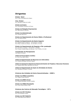 Dirigentes - CEFET Arax&aacute; - Cefet-MG